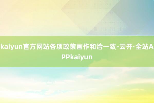 kaiyun官方网站各项政策画作和洽一致-云开·全站APPkaiyun